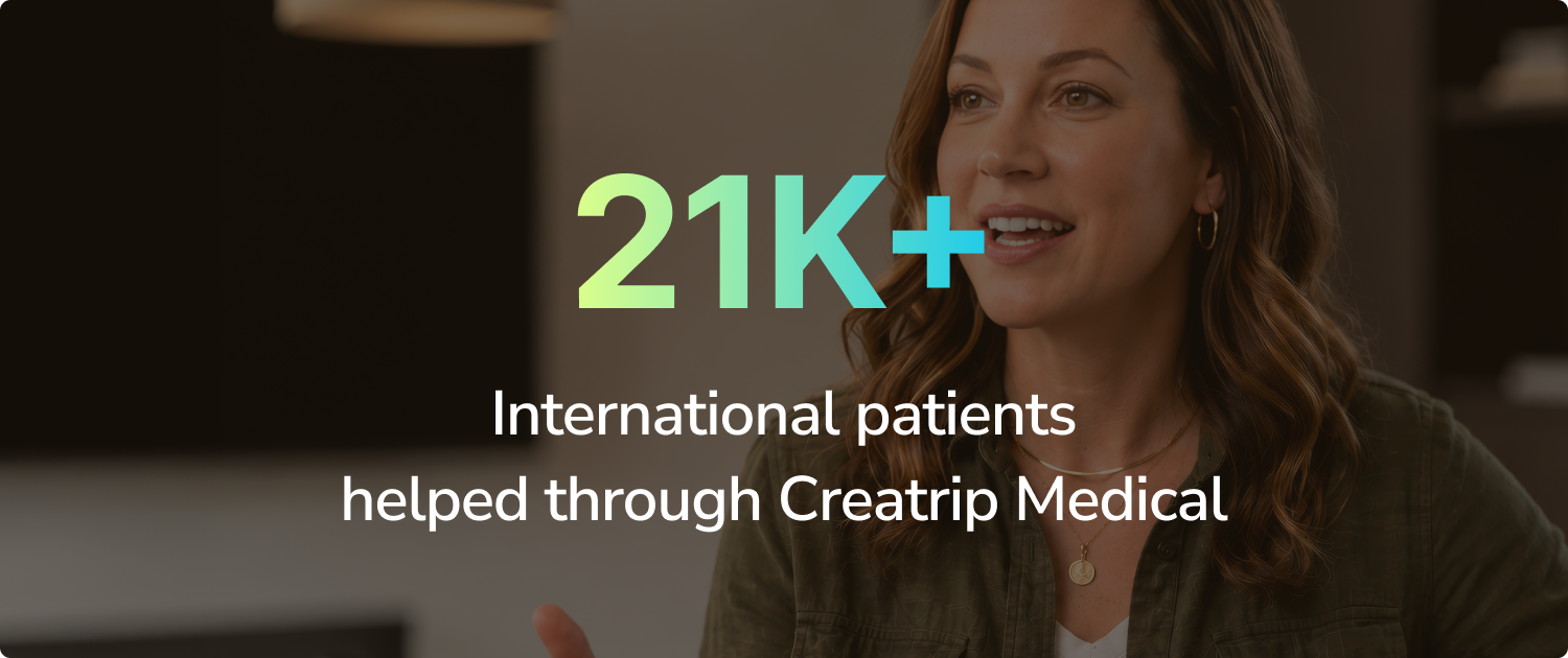21K+ International patients helped through Creatrip Medical.
